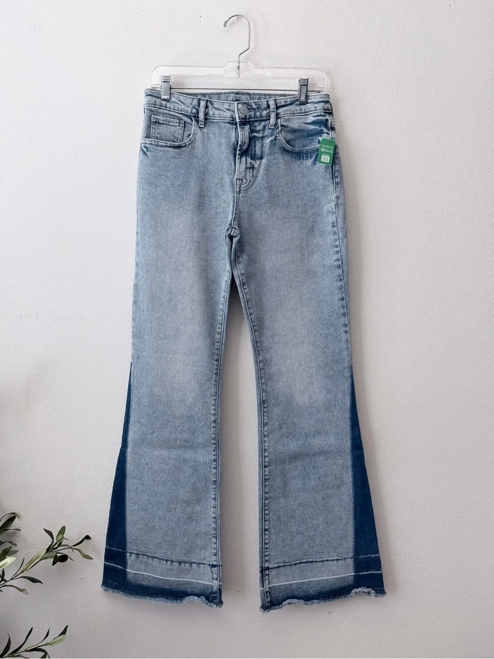 NEW Gap Girls 70’s Flare High Rise Two-Tone Jeans